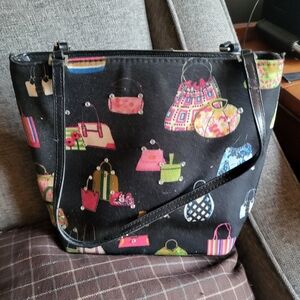Lady's colorful black small purse
